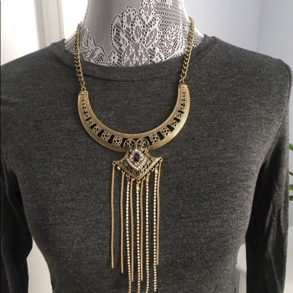 Gold statement necklace